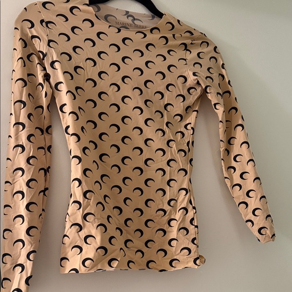 Marine Serre Beige and Black Crescent Moon Top - Picture 4 of 4